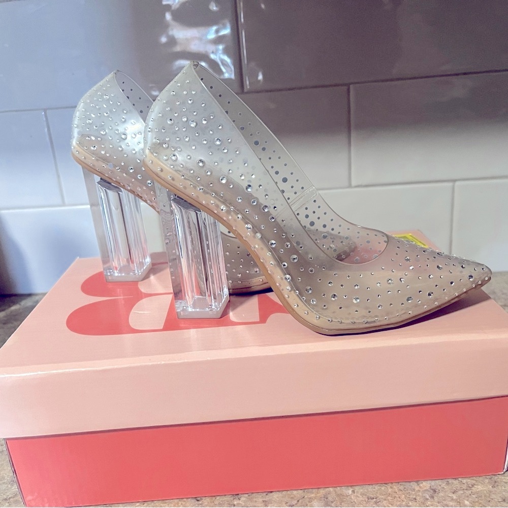 Clear Studded Heels